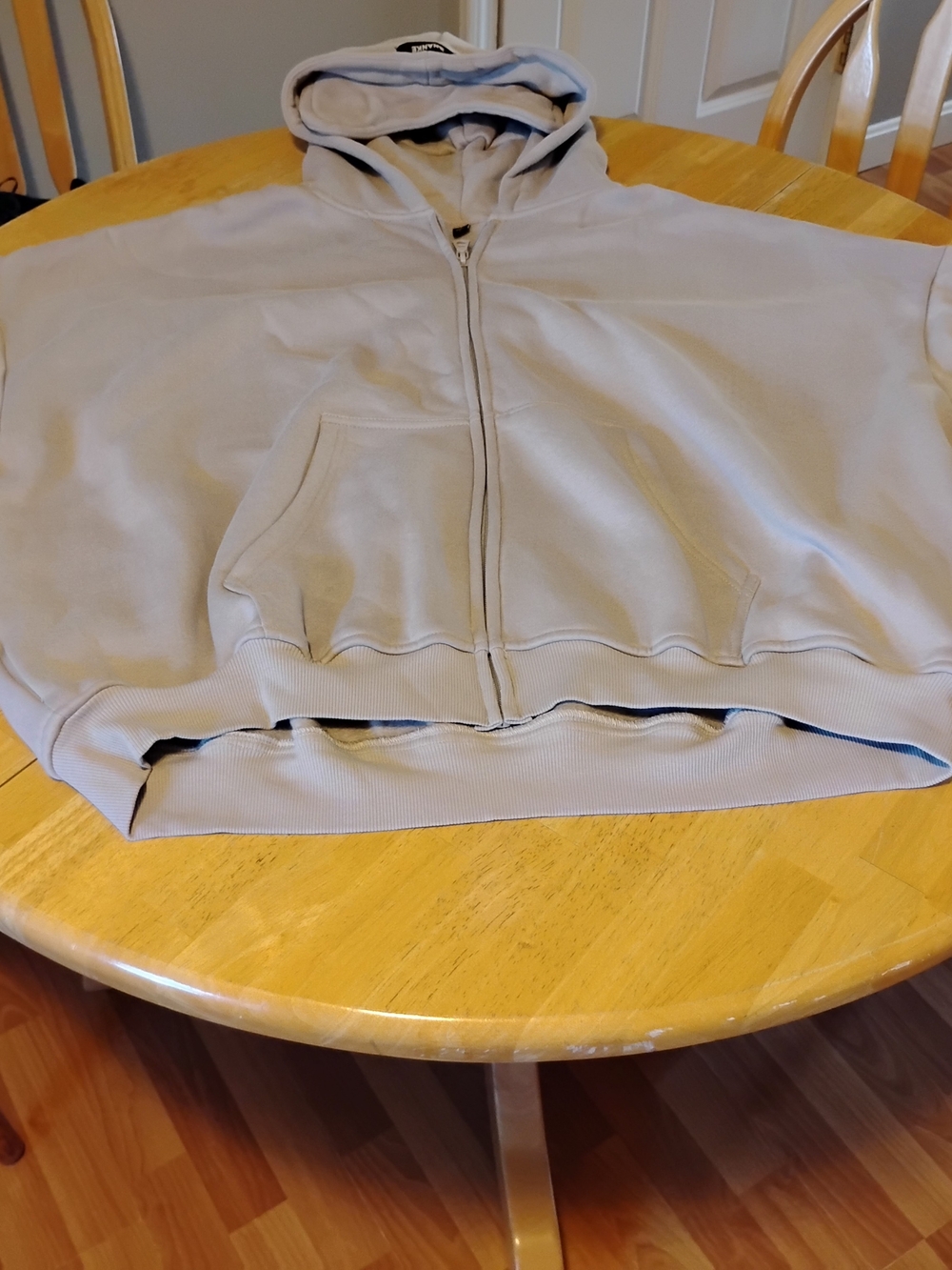 Men's Ananke Light Gray Zip Hoodie Jacket - Neutral Zip-Up Sweater